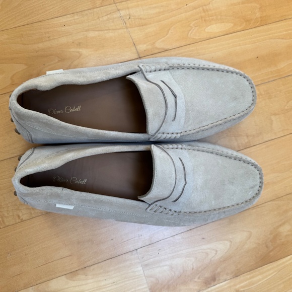 NWOT Oliver Cabell Tan Suede 'Drivers' Slip On Shoes Size 12 US/45 EU - Picture 7 of 9